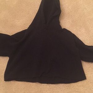 Black cropped hoodie